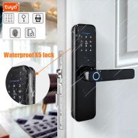 Tuya Smart Lock Waterproof Fingerprint Door Lock Electronic IC Card Password Smart Door Lock Wifi Remote Control Digital Lock