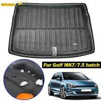 สำหรับ VW Golfgtir Mk7 Hatchback 2013 2014 2015 2016 2017 2018ด้านหลัง Cargo Mat ถาด Boot Liner ชั้นพรม Protector Pad