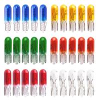 【CW】10Pcs W2W T5 12v 1.2w Car Halogen Lamp Instrument Lights Dashboard Bulb Blue/red/amber/yellow Auto Interior Light Car Styling