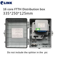 16 core FTTH distribution box wall for PLC splitter mounted outdoor indoor fiber optical terminal box gray abs 335x250x135cm