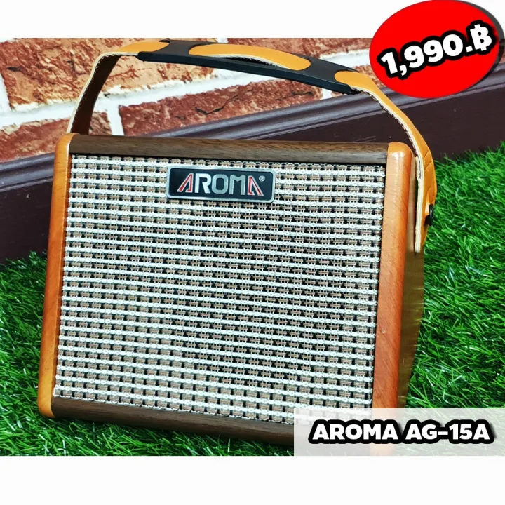 [คุ้มราคา!!] Aroma รุ่น AG-15Aแอมป์กีตาร์โปร่ง เล่นกีตาร์ + ร้องไมค์โคร ...