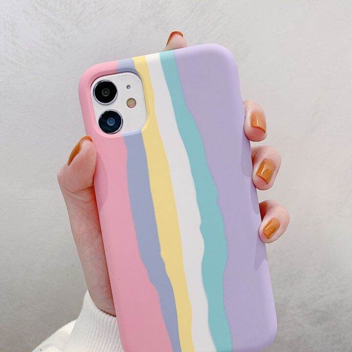 เคส-สายรุ้ง-กำมะหยี่-oppo-a15-a15s-a31-a3s-a5s-a7-a12-a53-a52020-a92020-reno4-reno2f-f9-a92-a93-a94-f11pro-a71-a57