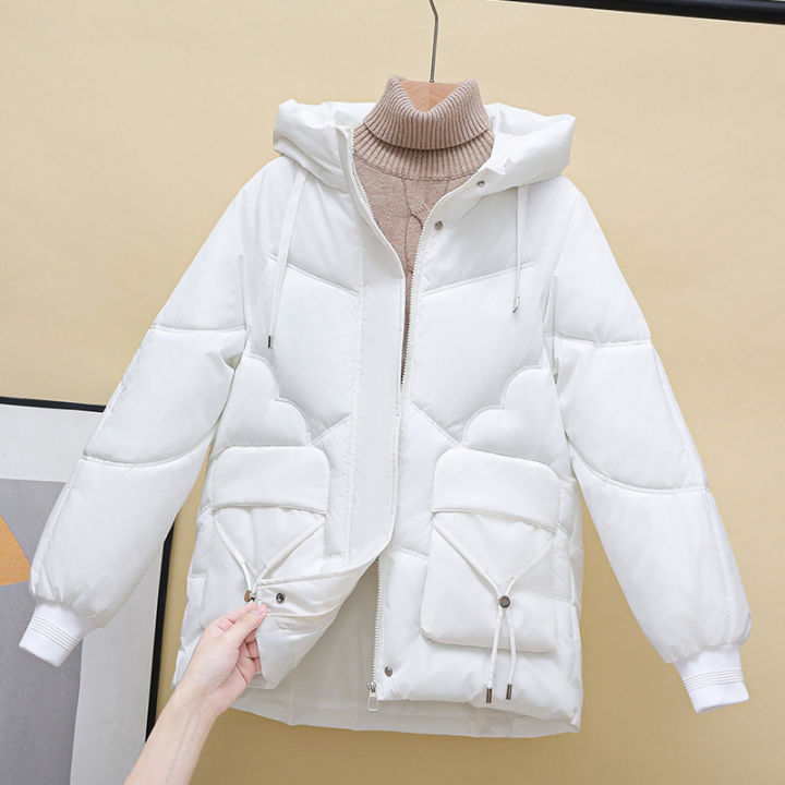 new-shiny-crystal-down-cotton-clothes-womens-clothes-2023-korean-style-mid-length-loose-thick-cotton-coat-womens-hoodie-padded-coat-2023