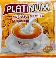 PLATINUM MYANMAR MILK TEA မြန်မာနို့လက်ရည် အသင့်ဖျော်လက်ဖက်ရည် အထုပ်သေးတစ်ထုပ်တွင် 25 ဂရမ်ပါဝင်သည်/501104