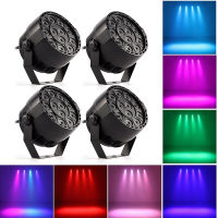 LED Stage Light Lamp RGBW PAR Lights 12pcs LEDs 12W Sound-activated Auto DMX512 Disco Light for DJ Party Wedding Club Pub KTV, Pack of 4 Lights