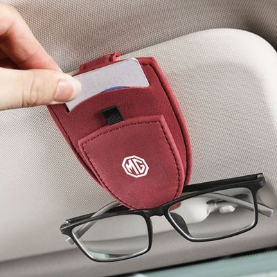 Car Sun Visor Glasses Box Sunglasses Clip Card Ticket Holder For Morris Garages MG 6 3 5 7 TF ZR ZS HS GS GT Hector RX5 RX8 350