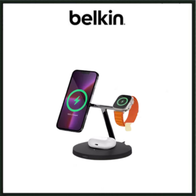 Belkin WIZ017my BoostCharge Pro 3in1 Wireless Charger with MagSafe 15W + adapter