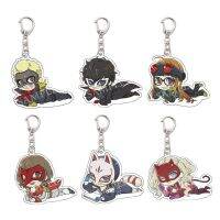 Anime Persona 5 Acrylic Keychain Ren Amamiya Makoto Niijima Anne Takamaki Futaba Sakura Badge Cartoon Cosplay Pendant Accessorie