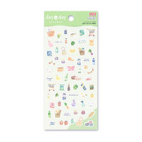 Daiso สติ๊กเกอร์ติดตกแต่งDayToDay ลายซื้อของ