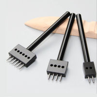 3pcs/set 2/4/6 circular Prong Leather Die-steel Chisel French Style Pricking Iron Sharp Leather Punching Tool-4/5/6mm