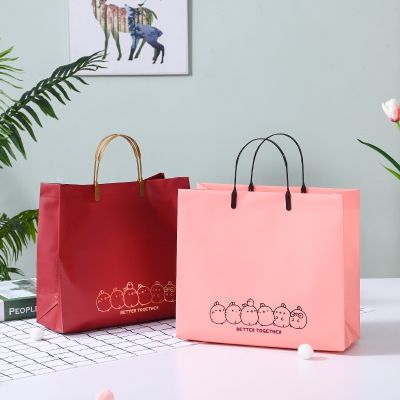 2023 Year of the Rabbit Gift Giving Tote Bag Plastic PVC Garment Bag Thickened Waterproof Gift Bag 【MAY】