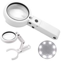 【Free-delivery】 yiyin2068 8LED Lights High Magnification Magnifying Glass Double Lens Upgraded Magnifier Lamp Magnifying Glass