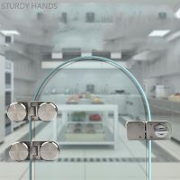 1pc Stainless Steel Frameless Glass Door Hinge 90 Degrees of Bathroom Clamp Mirror Light Bathroom Folding Glass Clip Hinges