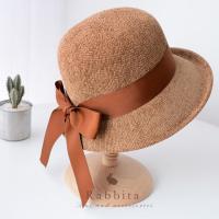 RB01 Rabbita Ribbon Vintage Hat หมวกทรงวินเทจผูกโบว์ สีน้ำตาล