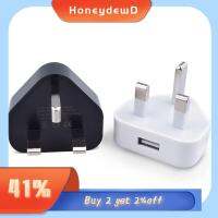 HONEYDEWD อุปกรณ์ภายในบ้าน 5V 1A 1พอร์ต USB ที่ชาร์จผนัง อะแดปเตอร์ไฟฟ้า ที่ชาร์จ USB ปลั๊ก UK