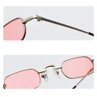 Punk Glasses Clear Square Female R Sunglasses Men Metal Frame-Black &amp; Black