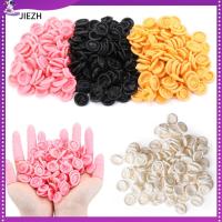 JIEZH 100/300PCS ป้องกันไฟฟ้าสถิตย์ เครื่องมือทำเล็บ น้ำยาง ถุงมือป้องกันปลายนิ้ว ถุงมือยาง ปลอกนิ้ว เตียงเด็ก