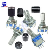 5PCS/Lot 360 Degree EC11 Rotary Encoder Code Switch Digital Potentiometer 7 Pins Shaft Dia. 6mmx20mm with Knob for Arduino