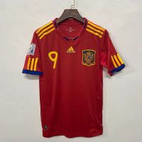 2010 male football jersey Spain home 9 torres iniesta retro 6 training suit custom เสื้อบอล เกรด player เสื้อแมนซิตี้ ชุดฟุตบอลผู้ชาย เสื้อบอล เสื้อกีฬา