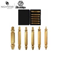 6Pcs HSS4341 Titanium Gold Screw Extractor Set Drill Bits Guide Broken Damag Screws Bolt Remover