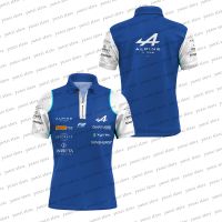 2022แฟชั่น F2ใหม่ VIRTUOSIMen S ExtremeShort Sleeve Formula 2 RaceBlue EnthusiastsZipShirt