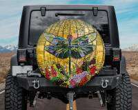 Dragonfly Spare Tire Cover, Halloween Decor, Dragonfly Lover Car Accessories, Funny Spare Tire Cover, Backup Camera or Not,