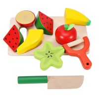 97BE Shape Matching Cooking Toy Play Set Kitchen Cutting Vegetable Fruit Models for Children Role Play Preschool Pretend Gift