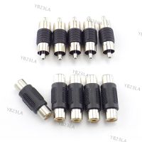 2pcs Video RCA Female to Female CCTV Coupler AV Cable Connector RCA Dual Male to Male Audio Adapter Plug YB23TH