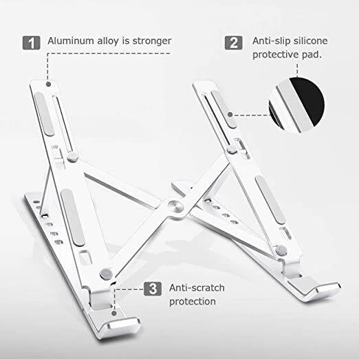 ขาตั้งแล๊ปท๊อปพกพา-ที่วางโน๊ตบุ๊ค-ที่หนุนโน๊ตบุ๊คพับได้-แท่นวางแล๊ปท๊อป-ergo-robust-วัสดุ-abs-notebook-stand-ระดับ-สงค์ขายึดปรับได้สำหรับ-mac-pad