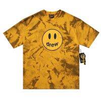 Plus size high street draw smiley tie-dye casual short-sleeved round neck T-shirt