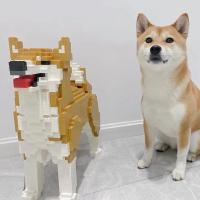 2023【48 ชั่วโมงการจัดส่ง 】 Shiba Inu Puppy Building Blocks ประกอบของเล่นที่เข้ากันได้กับชุดสาวเลโก้ของขวัญวันเกิดสำหรับเด็กผู้หญิง