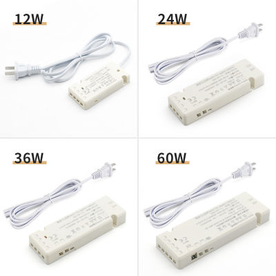 แหล่งจ่ายไฟสำหรับนำไฟตู้12W 18W 24W 36W 60W อินพุต AC เอาต์พุต220V 12V DC ชิปอัจฉริยะเปลือกหน่วงการติดไฟแรงดันคงที่ในกระแสคงที่