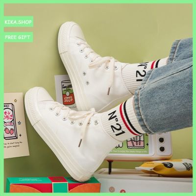 CODff51906at 220623 ins high top small white shoes womens all white canvas shoes students casual versatile flat bottomed Harajuku board shoes fashion