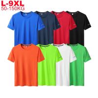 Plus Size 6xl 7xl 8xl 9xl Summer Big Tops Tees Quick Dry Slim Fit T-shirt Men Sport Mesh Short Sleeve Oversized Mens T Shirts