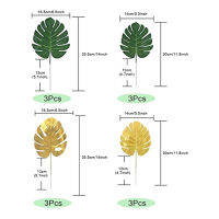 72ชิ้นประดิษฐ์ปาล์มทรอปิคอลใบป่าใบตกแต่งสำหรับชายหาดเด็กอาบน้ำตกแต่งวันเกิดงานแต่งงาน