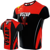 VSZAP Breathable Fighting Fitness MMA Jerseys National flag Muay Thai T Shirt Jiu Jitsu Rashguard Boxing Sweatshirt T Shirt