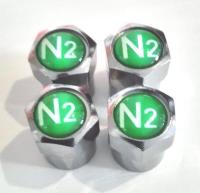 4 pcs/lot Nitrogen N2 Logo Plastic Tire Valve Caps Car TPMS Valve Stem Covers Tyre Accessories Wheel Rim Valve Caps