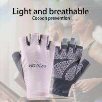 New ladies half-finger gloves cycling fitness pink butterfly net breathable sunscreen dumbbell sports gloves