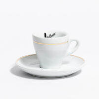 ถ้วยช็อตกาแฟ Vittoria Espresso White Round Gold Rim (ถ้วยช็อตกาแฟ+จานรอง 1 ชุด)