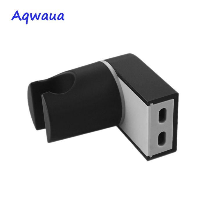 aqwaua-shower-head-holder-bracket-stand-2-position-for-bathroom-use-standard-size-bath-accessories-matt-black-abs-plastic