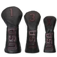 ☬✳❆ ขายร้อนกอล์ฟ Headcover ชุด USA Amarica Golf Wood Cover 13X Driver Fairway Rescue Hybrid Headcovers พร้อมแท็กจัดส่งฟรี