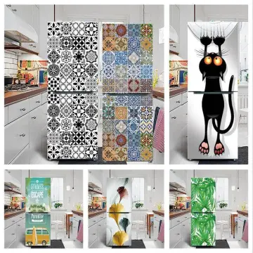 How to Decorate Your Dorm Fridge with an Easy Wallpaper Hack | Dorm Therapy