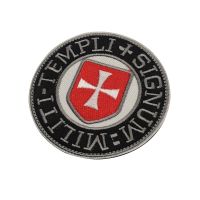 【YF】✈☾♘  Embroidered TEMPLI SIGNUM MILITI Knights Emblem Chevron Patches Sticker Strip Badges Clothing