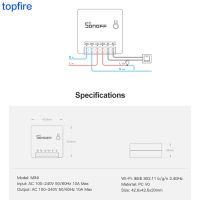 sonoff mini diy smart สวิตช์ไฟขนาดเล็กใช้รีโมทควบคุม wifi สําหรับตกแต่งบ้าน