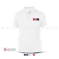 Polo T Shirt Sulam JDM Japan Rising Sun Design Motorsport Drift Racing Baju Casual Cotton Fashion Embroidery Jahit Tee