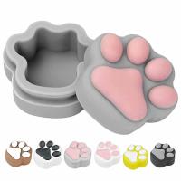 20Pcs ซิลิโคน Jar Cat Claw รูปร่าง3Ml Nonstick คอนเทนเนอร์ขวดครีม Jars กล่องเก็บน้ำมันแต่งหน้าเครื่องสำอางอุปกรณ์สูบ