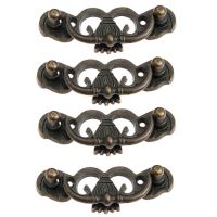 4Pcs Antique Pull Handles Knob for Drawer Cabinet Door Wooden Chest Box Metal Drawer Pulls Wardrobe Handles Knob 80x30mm Screw