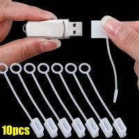 10pcs Dust Plug for USB Charging Extension Transfer Data Line Cable Stopper Covers USB-A Charger Protector Cap Plug with Rope