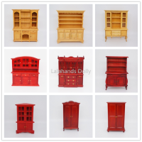 1pcs Dollhouse Miniature Leisure Solid Wood Cabinet Decoration for Dollhouse Kitchen Living Room Furniture Accessories