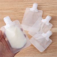 3 pçs transparente flip cap saco de embalagem de plástico levanta-se bico bolsa de viagem portátil fluido maquiagem embalagem 30ml 50ml 100ml